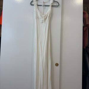 Princess Polly Cream Maxi Dress with Ruffle Trim